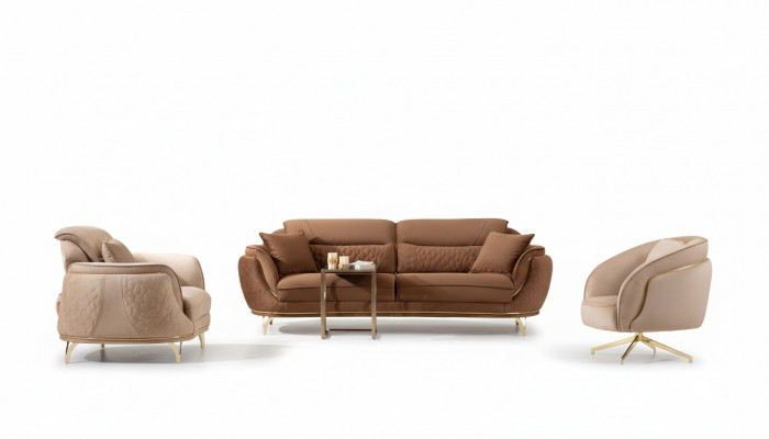 Canapé Set 3 3 1 Sëtzer Stoff Couchen Polsteren Garnitur Sofas Design