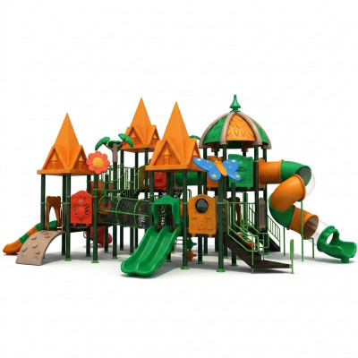 Spilltuerm mat Rutsch Klotertuerm Spillgeschir Anlag Outdoor Spillplaz