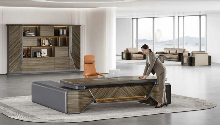 Design Eckschreibtisch Büro Ariichtung Zëmmer Miwwelen Dësch Büro-Miwwelen