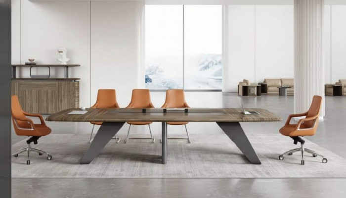 Holz Konferenztësch Bespriechungstësch Büro Miwwelen Designer Dëscher Nei