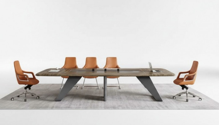 Holz Konferenztësch Bespriechungstësch Büro Miwwelen Designer Dëscher Nei