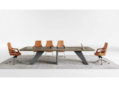 Holz Konferenztësch Bespriechungstësch Büro Miwwelen Designer Dëscher Nei