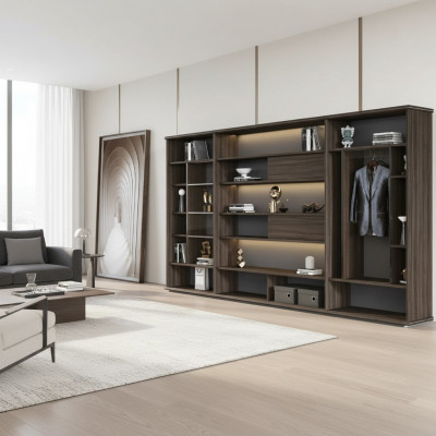 Designer Schaf Stotzen Schief Liewenszëmmer Luxusbüro Miwwelen Regal Holz