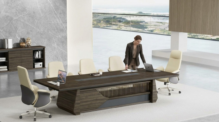 Büro Miwwelen Moderner Brongen Dësch fir Konferenzen Luxus Versammlungendësch Nei