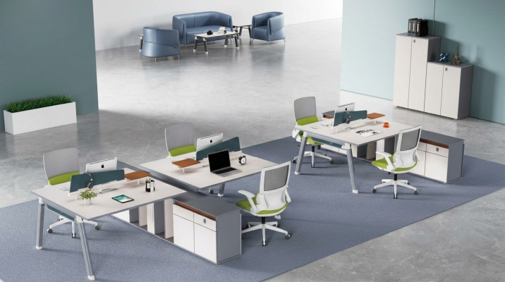 Büro Ariichtung Miwwelen Schreifdëscher Teamdësch Empfangsdësch Bürosmiwwelen