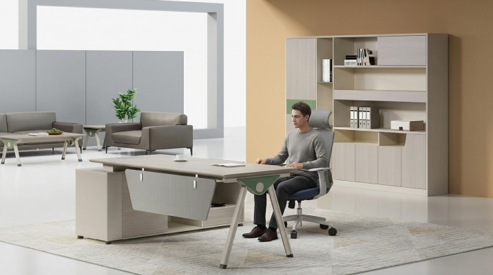 Eckschreifdësch Modern Büro Miwwelen Luxus Design Büro Ariichtung