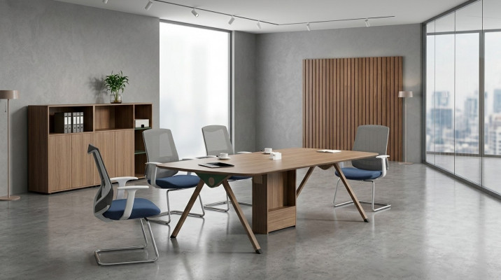 Konferenzdësch Holz Büromiwwel Design Dësch Ariichtung Aarbechtszëmmer