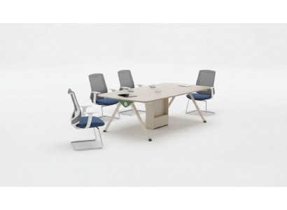 Konferenzdësch Holz Büromiwwel Design Dësch Ariichtung Aarbechtszëmmer