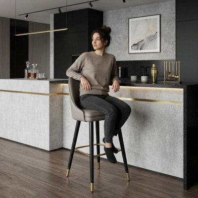 Barhocker Barstill Barmiwwel Lounge Sëtzhocker Design Hocker Stol Féiss