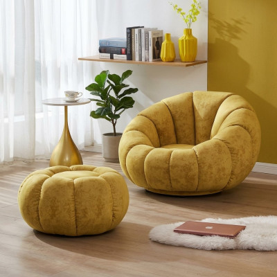 Still Sessel Modern Design Wunnzëmmer Giel Luxus Polster Stoff Neien
