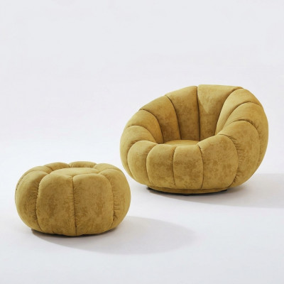 Still Sessel Modern Design Wunnzëmmer Giel Luxus Polster Stoff Neien
