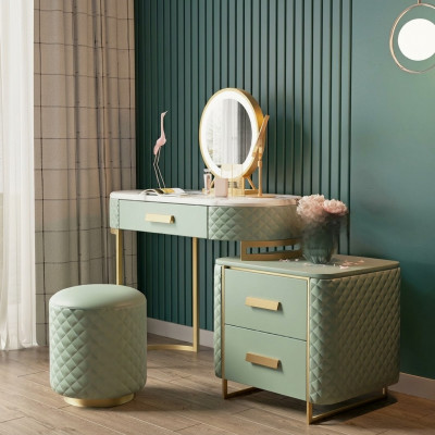 Schminktisch Design Dëscher Kosmetik Coiffer Spigel Konsol Schlofzëmmer