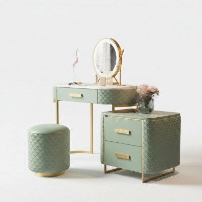 Schminktisch Design Dëscher Kosmetik Coiffer Spigel Konsol Schlofzëmmer
