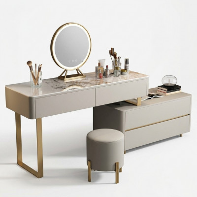 Schminktisch Konsole Schlofkummer Miwwelen Design Luxus Konsolendësch