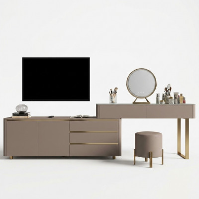 Schminktisch mat RTV Tirangspigel Luxus Konsole Schlofkummer