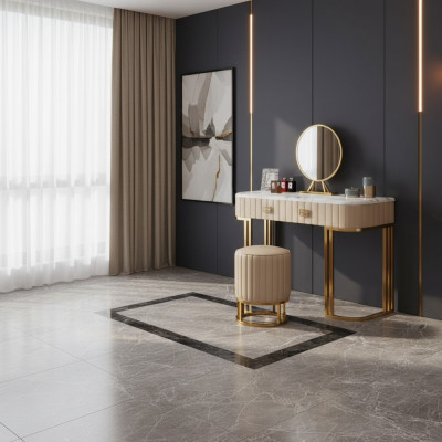 Designer Schminktisch Kosmetik Dësch Spigel Konsoleschlofkummer Nei