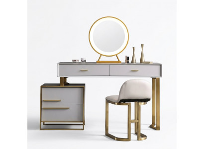 Dësch Modern Konsole Spigel Schminktisch Schlofkummer Kosmetik Dësch