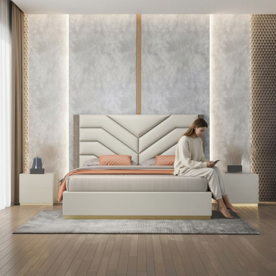 Bett Design Luxus Duebbel Better 180x200cm Schlofzëmmer Modern Nei