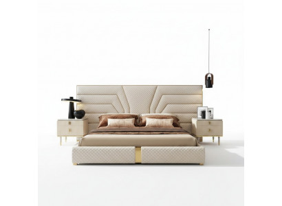 Schlofzëmmer Modern Holz Stoff Better Bett Polsterbett Luxus Duebelbett