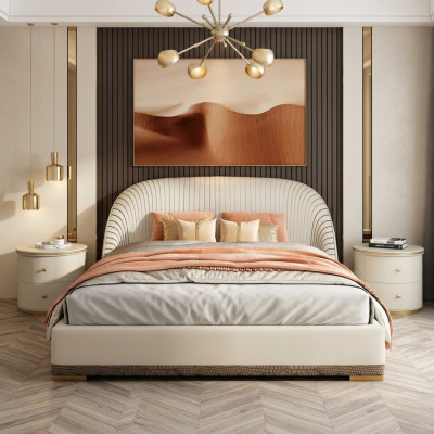 Luxus Doppelbetter Schlofzëmmermiwwelen Design Hotel Ariichtung