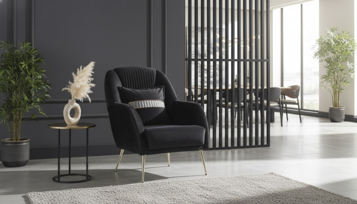 Elegant Sofa Sesselen Sofagarnitur Schwaarz Relax 2tlg Wunnzëmmer Miwwelen