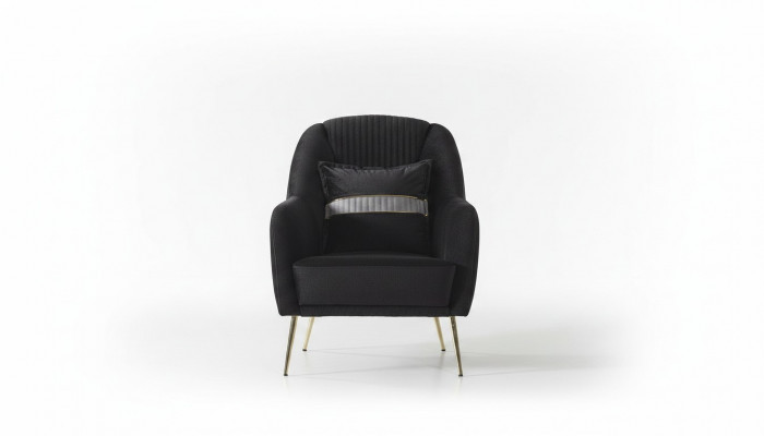 Elegant Sofa Sesselen Sofagarnitur Schwaarz Relax 2tlg Wunnzëmmer Miwwelen