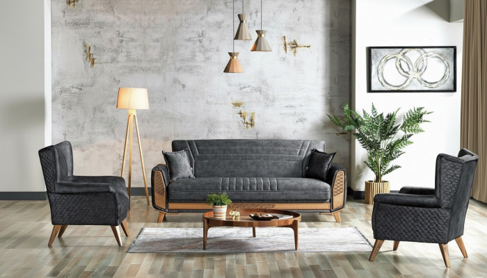 Modern Design Wunnzëmmer Set Sofa Garnitur 3+3+1 Gro Wunnzëmmer Miwwel Set