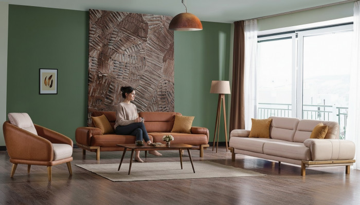 Sofagarnitur 3+3+1 Sëtzer Miwwelen Luxus Set Sofagarnitur Modern Set 3-Deeler