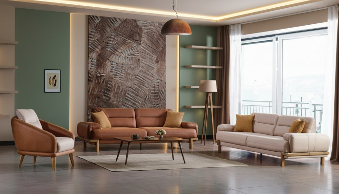 Sofagarnitur 3+3+1 Sëtzer Miwwelen Luxus Set Sofagarnitur Modern Set 3-Deeler