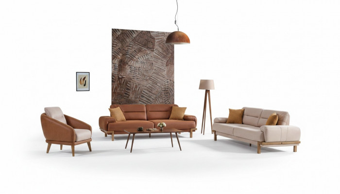 Sofagarnitur 3+3+1 Sëtzer Miwwelen Luxus Set Sofagarnitur Modern Set 3-Deeler
