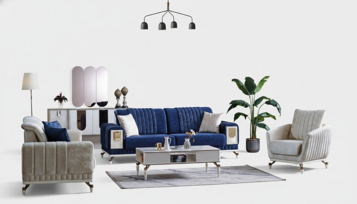 Sëtzkombinatioun 3+3+1 Sofa Miwwelen Luxus Set Sëtzkombinatioun Modern Set Neit 3-Deeler