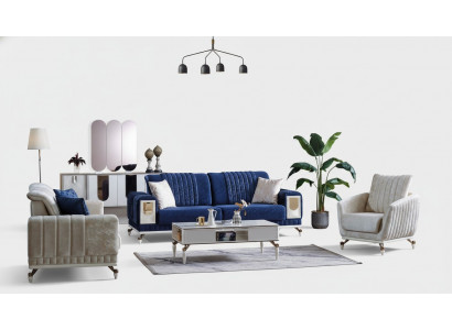 Sëtzkombinatioun 3+3+1 Sofa Miwwelen Luxus Set Sëtzkombinatioun Modern Set Neit 3-Deeler