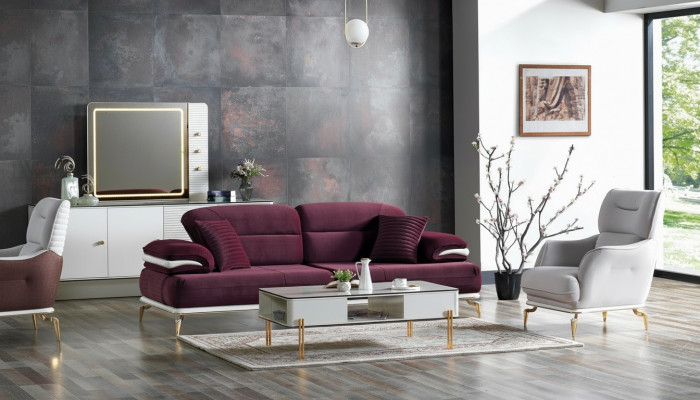 Sofagarnitur 3+1 Sëtzer Fauteuil Garnitur Modern Relax Fauteuil Miwwelen