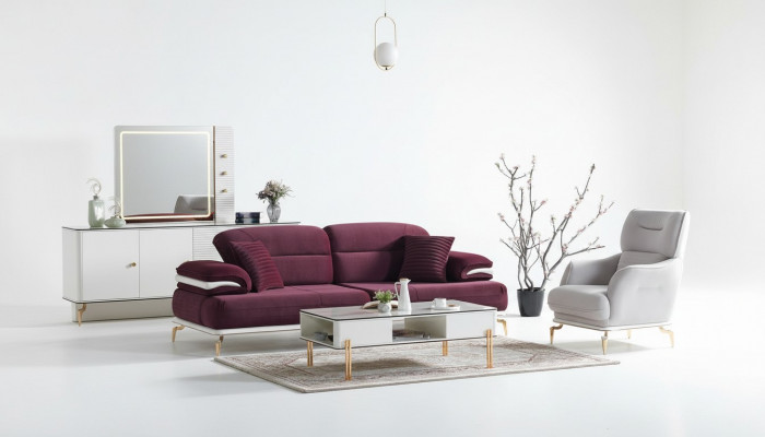 Sofagarnitur 3+1 Sëtzer Fauteuil Garnitur Modern Relax Fauteuil Miwwelen