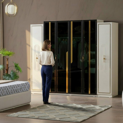 Kleiderschaf Schief Schaf Design Holz Kannerzëmmer Modern Miwwelen Nei