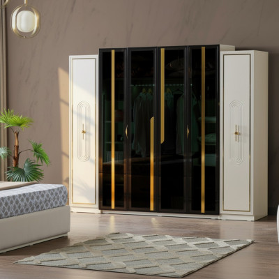 Kleiderschaf Schief Schaf Design Holz Kannerzëmmer Modern Miwwelen Nei
