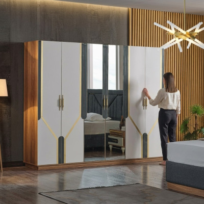 Kleederschaaf, Schief, Schaf-Design, Holz, Kannerzëmmer, Modern, Miwwel, Nei