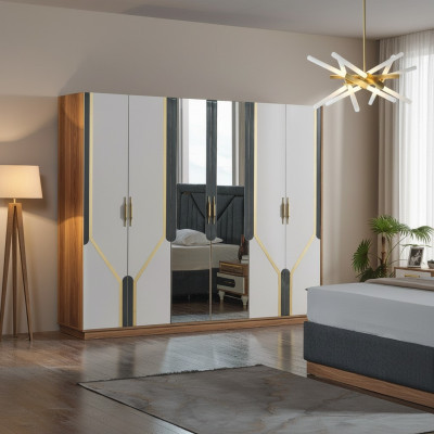 Kleederschaaf, Schief, Schaf-Design, Holz, Kannerzëmmer, Modern, Miwwel, Nei