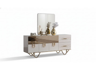 Anrichte Schaf Héichglanz Miwwelen Holz Luxus Kommod Sideboard