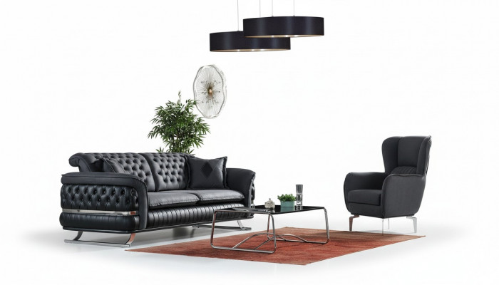 Canapé Set 3+1 Sëtz Still Set Chesterfield Relax Still Miwwelen Nei