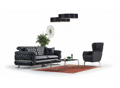 Canapé Set 3+1 Sëtz Still Set Chesterfield Relax Still Miwwelen Nei