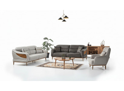 Sofagarnitur 3+3+1 Sëtzer Modern Relax Sëtz Modern Stil 3tlg Luxus Wunnzëmmer Nei