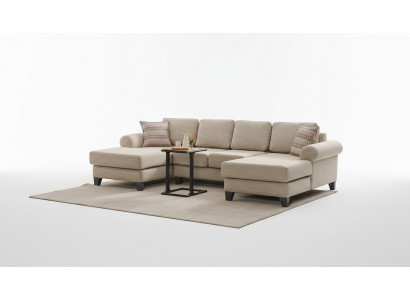 Wunnlandschaft Ecksëtz U-Form Couch Sëtz Polster Canapé Luxus Miwwelen Canape Moderne