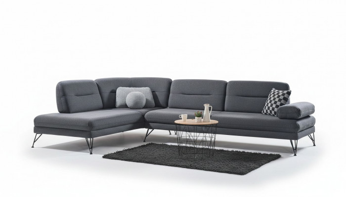 Ecksofa L-Form Textil Eckcouch Sofa Polster Premium Couch L-Form Modern