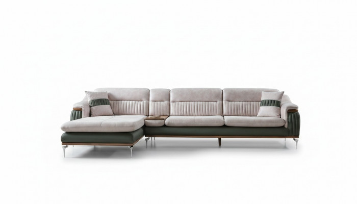 Wunnlandschaft Eckcouch L-Form Couch Sëtz Polstersofa Luxus Miwwelen Sofas modern