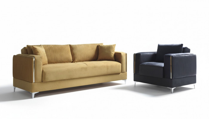 Soffagarnitur 3+1 Sëtz Modern Relax Fotell Modernen Stil 2 Stéck Luxus Nei Wunnzëmmer Nei