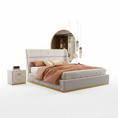 Designer-Bett Schlofzëmmer Duebelbett Better Luxus Polster Hotel Nei
