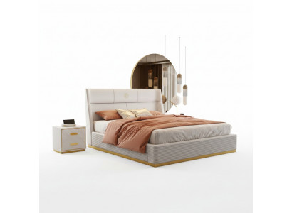 Designer-Bett Schlofzëmmer Duebelbett Better Luxus Polster Hotel Nei