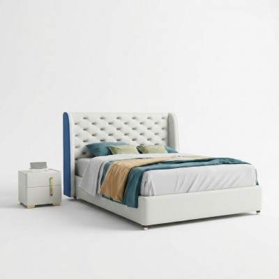 Schlofzëmmer Miwwelen Designer Bett, Bettgestell, Duebelbetter, Eleganz, Holz