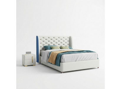 Schlofzëmmer Miwwelen Designer Bett, Bettgestell, Duebelbetter, Eleganz, Holz